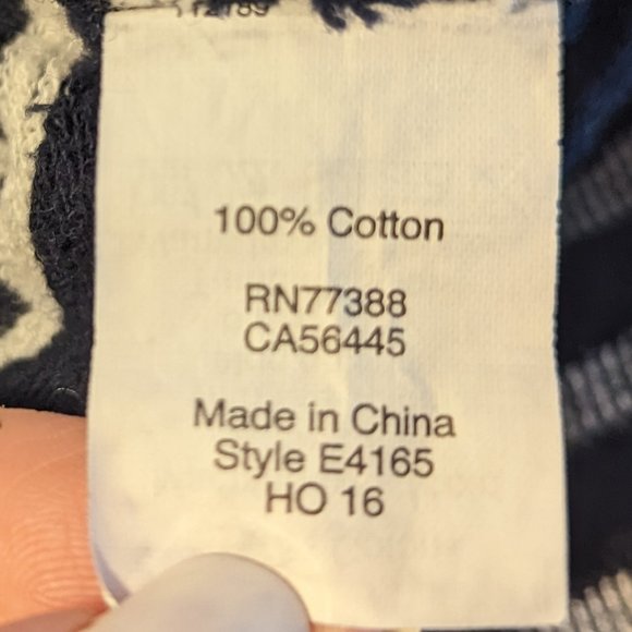 J Crew Cowl Neck Navy & White Striped Sweater/Hoodie Size Small - Picture 11 of 12